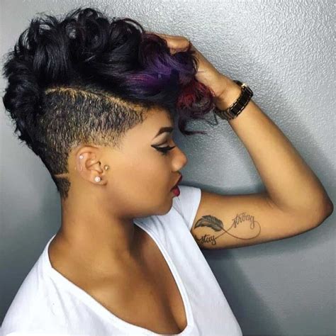 short black hairstyles with shaved sides and back|shaved sides undercut hairstyles.